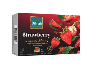 Tēja melnā Dilmah ar zemeņu garšu, 20 pac.