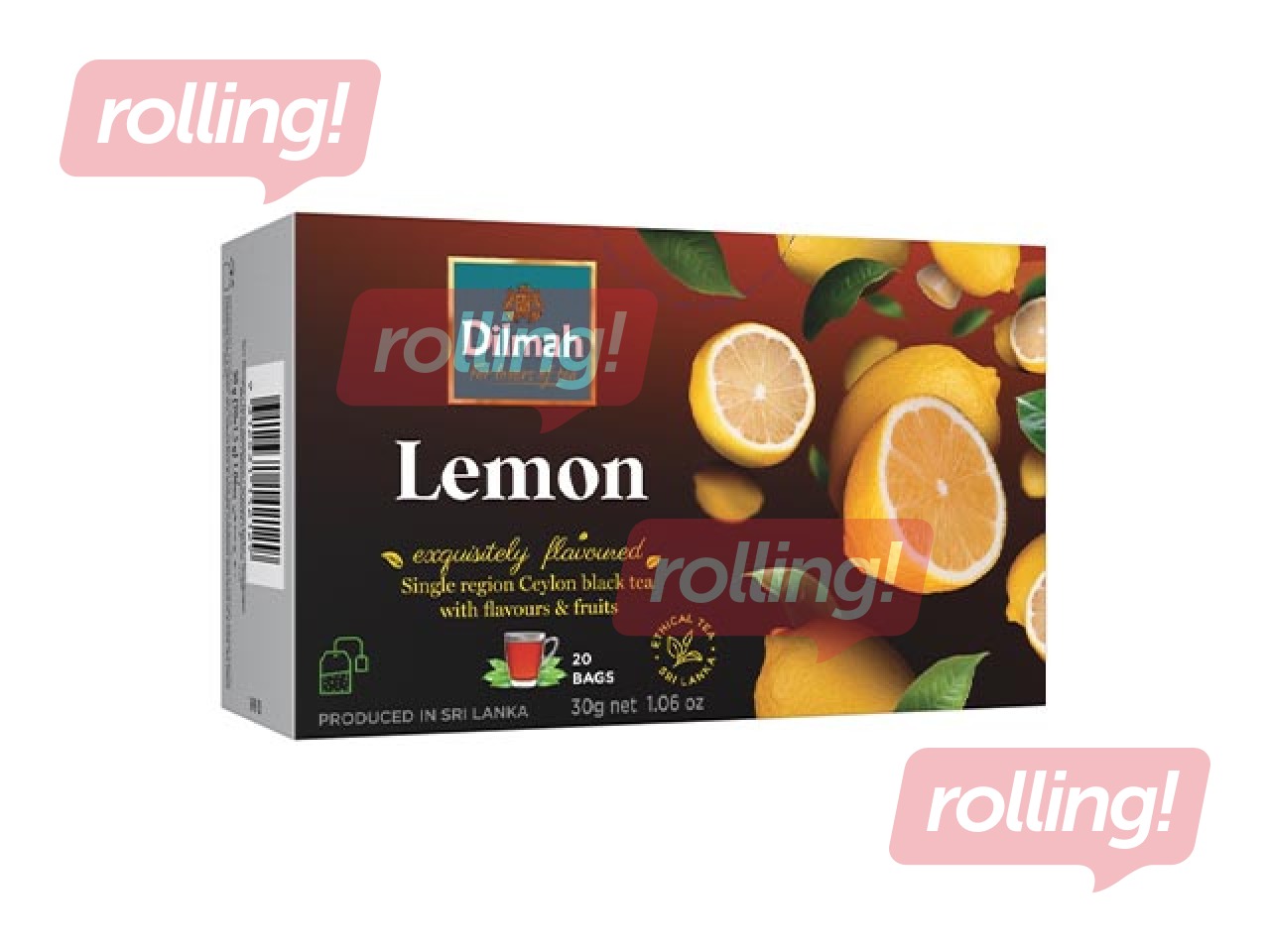 Tēja melnā Dilmah ar citrona garšu, 20 pac.