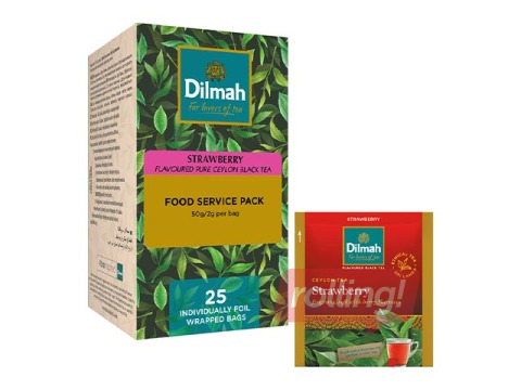 Tēja melnā Dilmah ar zemeņu garšu, 25 pac.