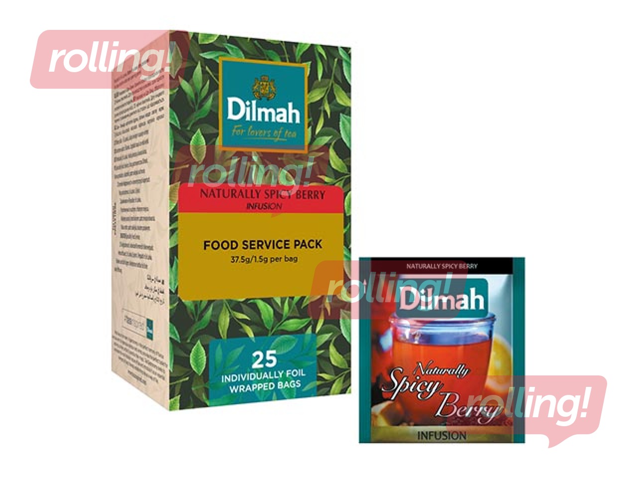 Tēja augļu Dilmah Spicy berry, 25 pac.