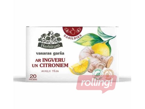 Фруктовый чай Herbitum Вкус лета с имбирём и лимоном, 20 пакетиков