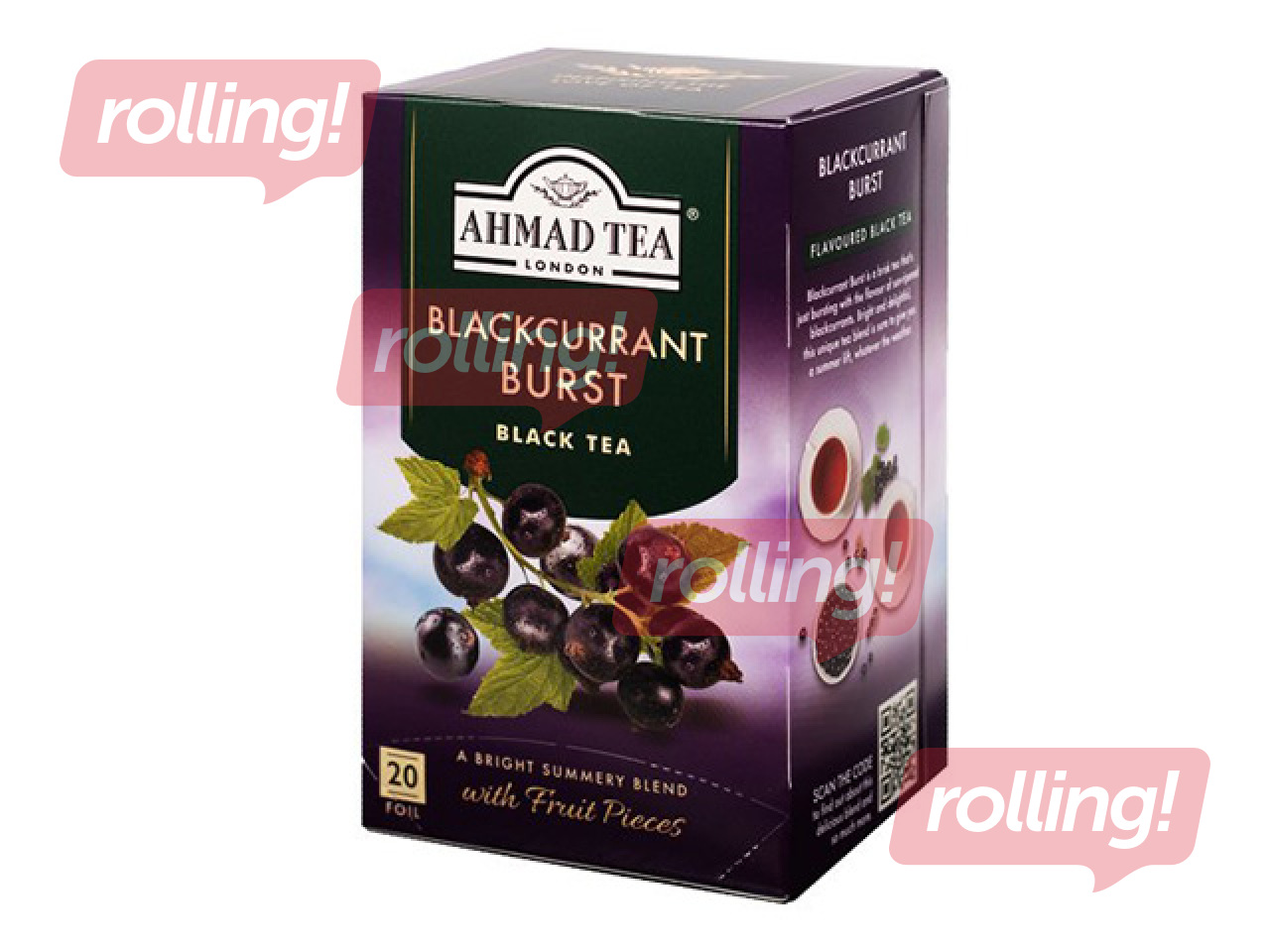 Tea Ahmad, fruit, blackcurrant, 20 bags