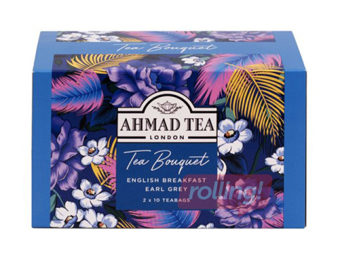 Tēja melnā Ahmad Tea English Breakfast un Earl Grey, 20 pac.