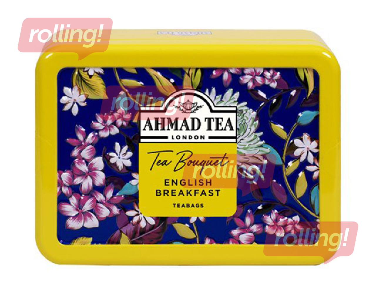 Tēja melnā Ahmad Tea English Breakfast, metāla kārbā, 10 pac.
