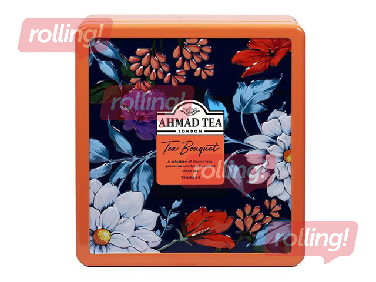 Tējas izlase Ahmad Tea Bouquet, metāla kārbā, 32 pac.