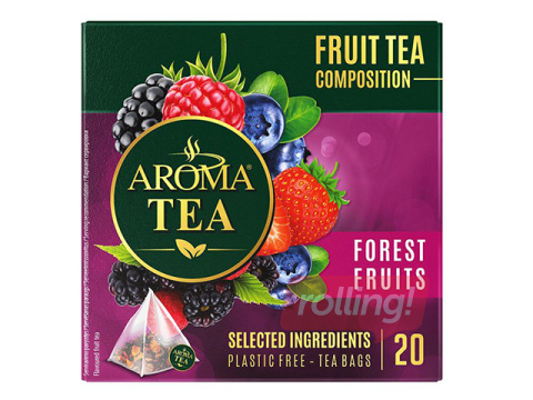 Tēja augļu Aroma Tea, meža ogu, piramīdas maisiņi, 20 pac.