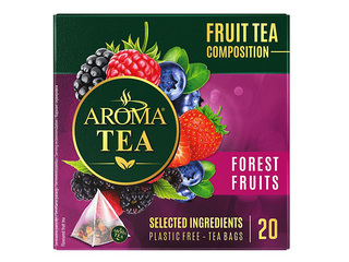Tēja augļu Aroma Tea, meža ogu, piramīdas maisiņi, 20 pac.