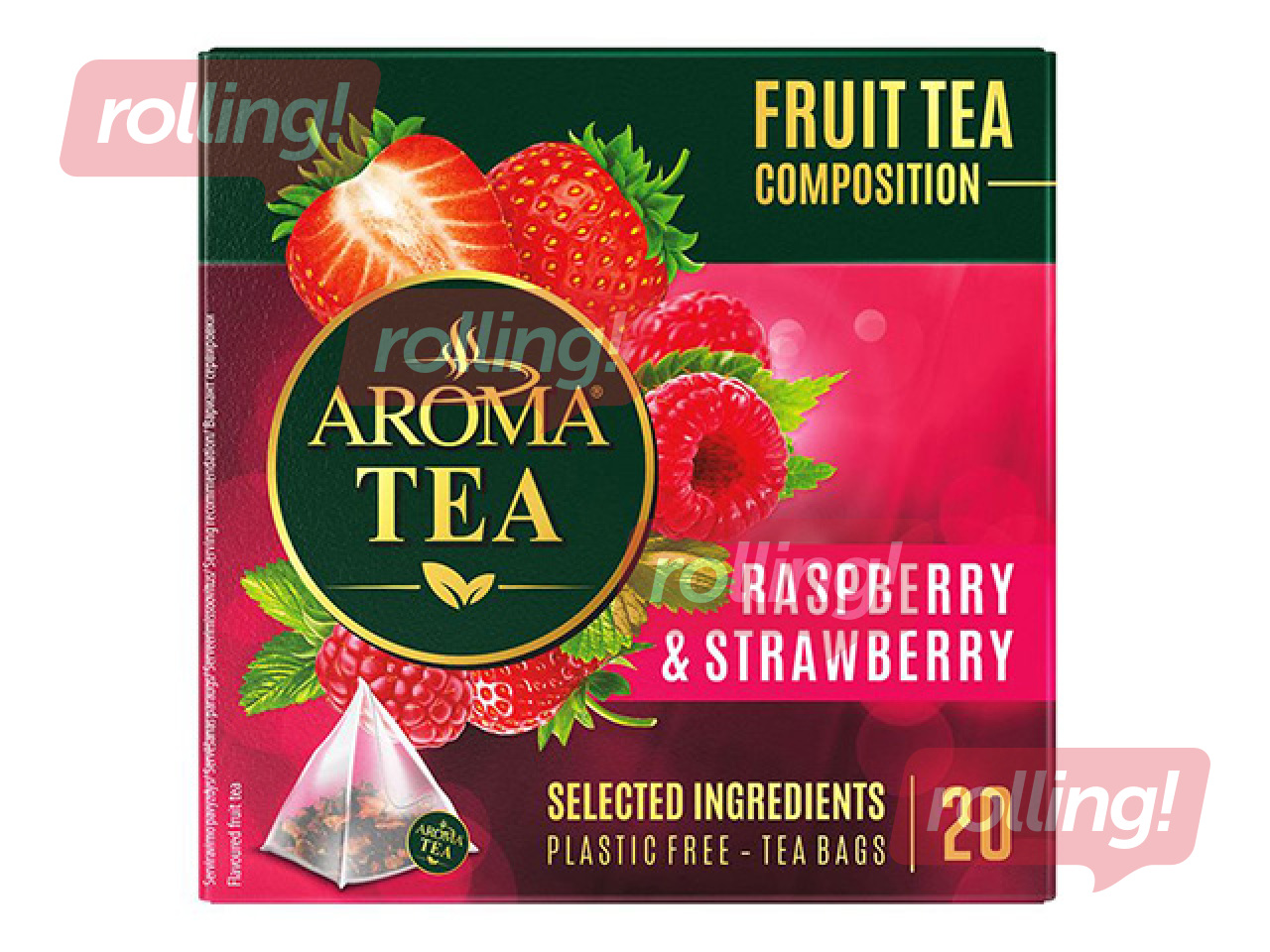 Puuviljatee Aroma Tea, Vaarika ja Maasika, 20 tk