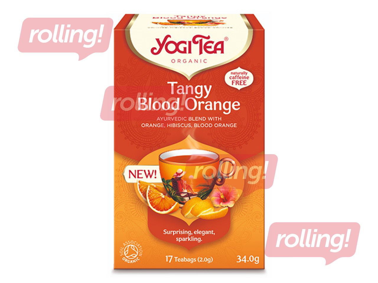 Tēja ajūrvēdas Bio Yogi Tangy Blood Orange, 17 pac.