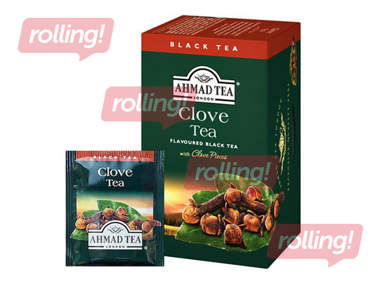 Tēja melnā Ahmad Tea, krustnagliņu, 20 paciņas