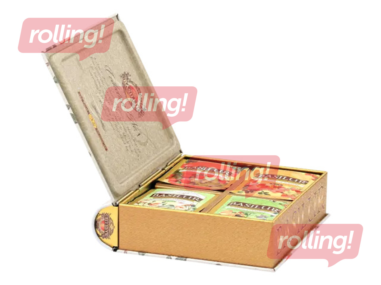 Tēja melnā un zaļā Basilur Tea Book Collection No.1, asorti, 32 paciņas