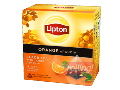 Black tea Lipton orange, pyramid, 20 pcs