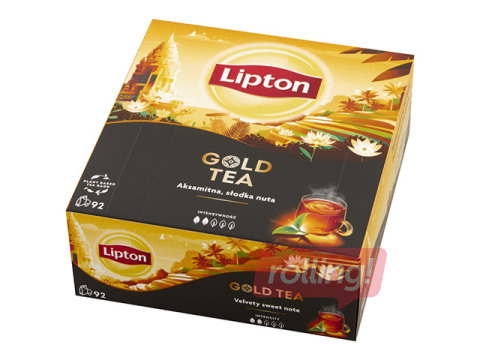 Tēja melnā Lipton Gold, 92 pac.