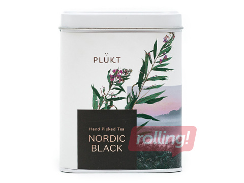 Tēja zāļu Plūkt Nordic Black Tea, piramīdas maisiņi, metāla kārbā, 25 pac.