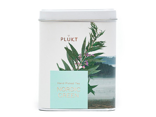 Taimetee Plūkt Nordic Green Tea, püramiidkotikesed, metallkarp, 25 tk