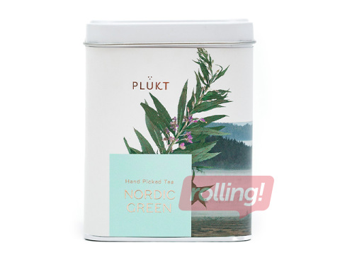 Tēja zāļu Plūkt Nordic Green Tea, piramīdas maisiņi, metāla kārbā, 25 pac.