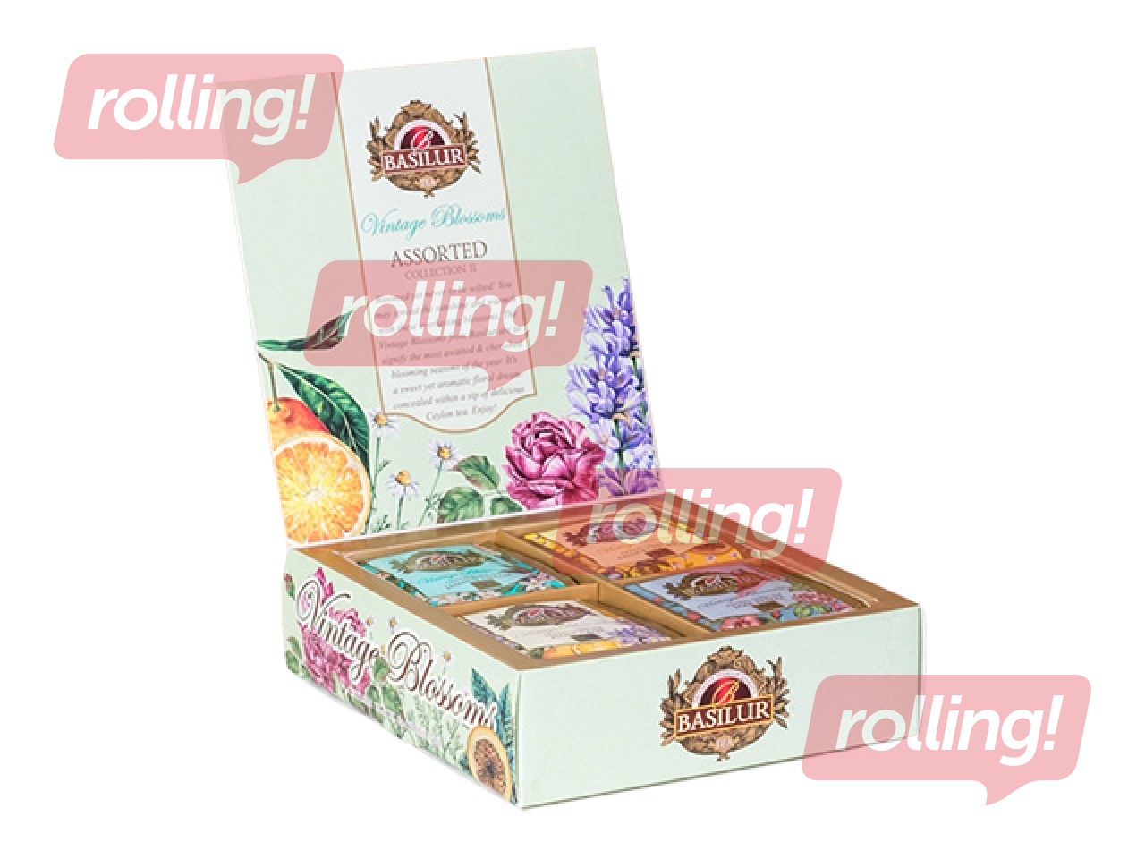 Tēja melnā un zaļā Basilur Vintage Blossoms Assorted, 60g