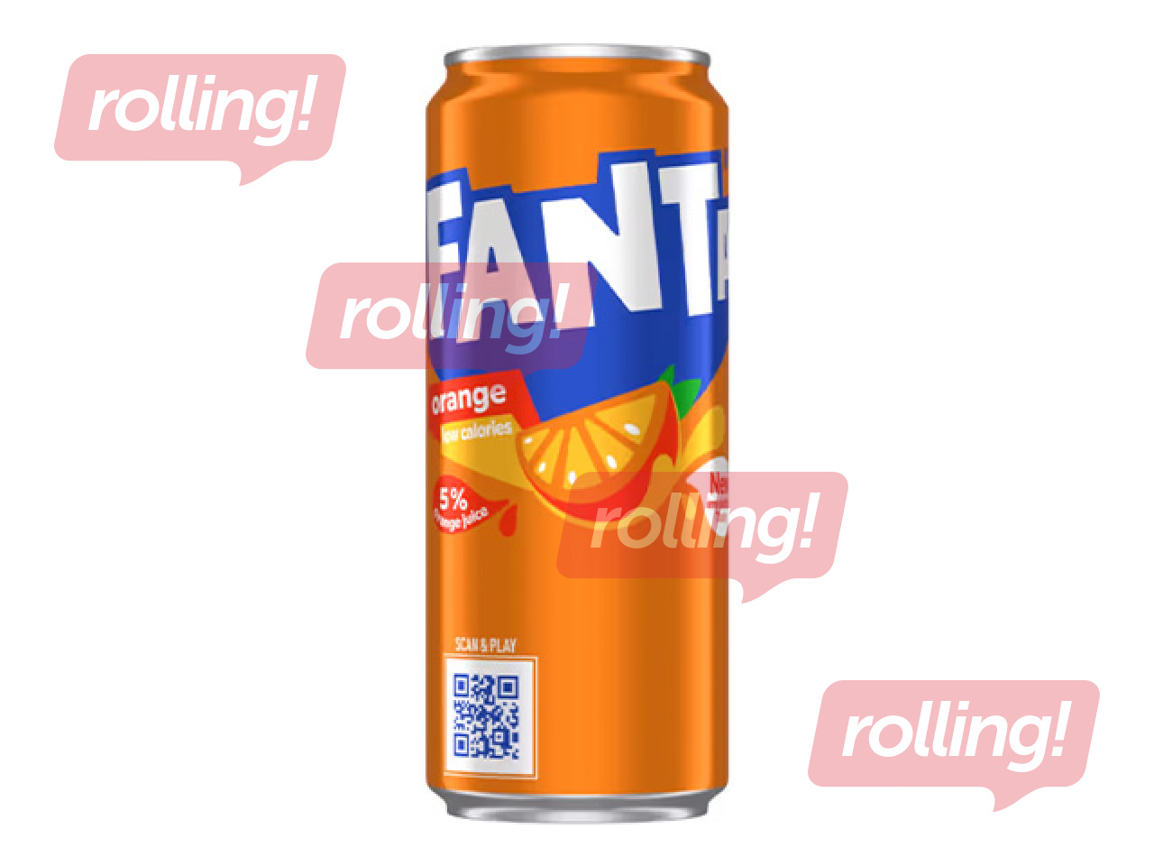 Gāzēts dzēriens Fanta, skārdene, 330ml (Taras depozīts iekļauts cenā)