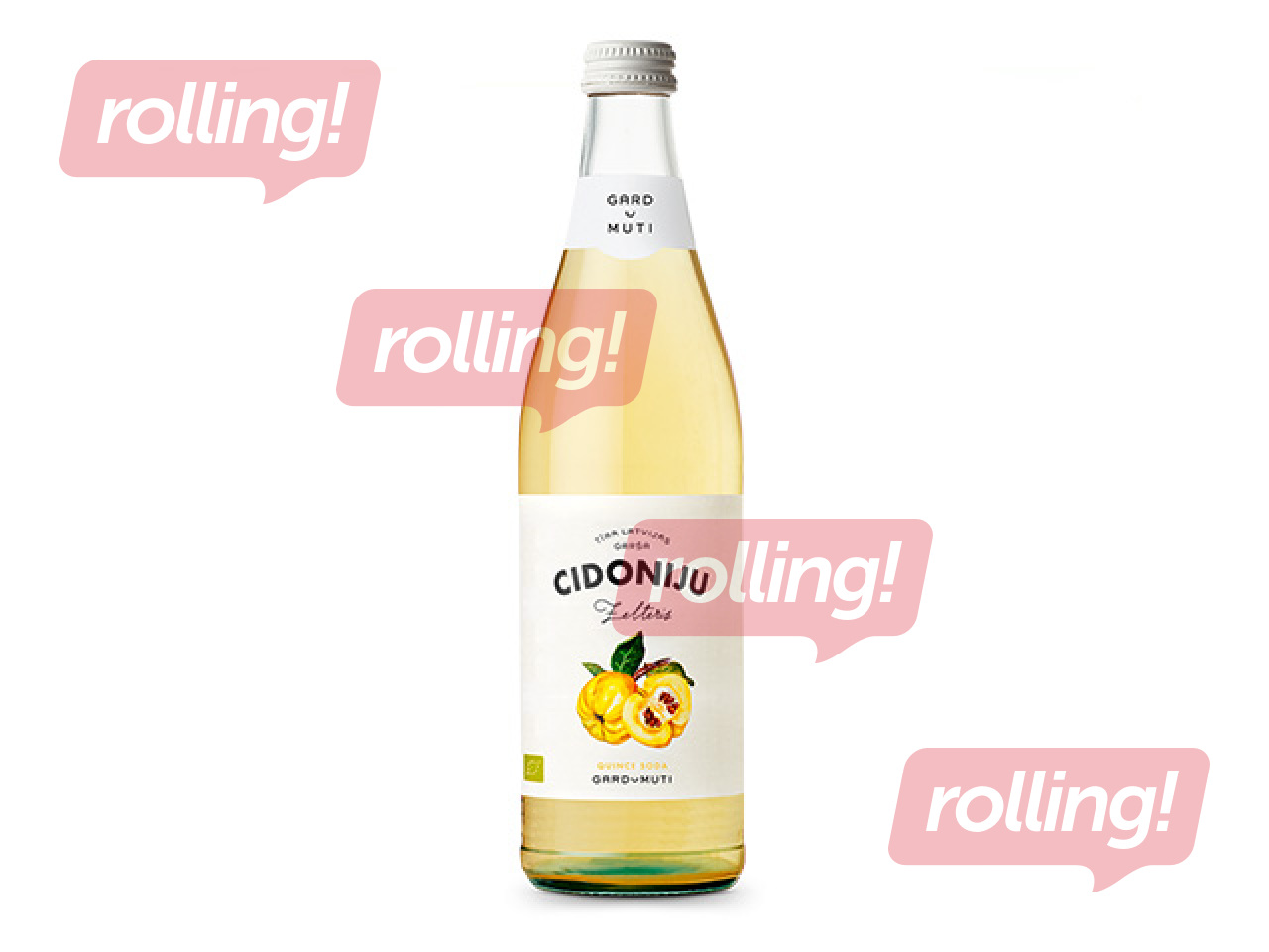 Gāzēts dzēriens Gardu Muti cidoniju zelteris, stikls, 500ml (Taras depozīts iekļauts cenā) 