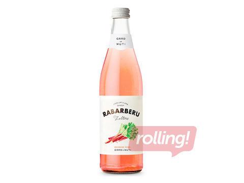 Gāzēts dzēriens Gardu Muti rabarberu zelteris, stikls, 500ml (Taras depozīts iekļauts cenā)