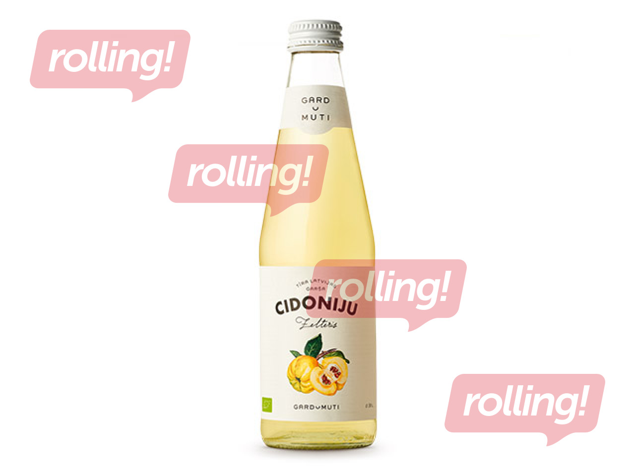 Gāzēts dzēriens Gardu Muti cidoniju zelteris, stikls, 330ml (Taras depozīts iekļauts cenā) 