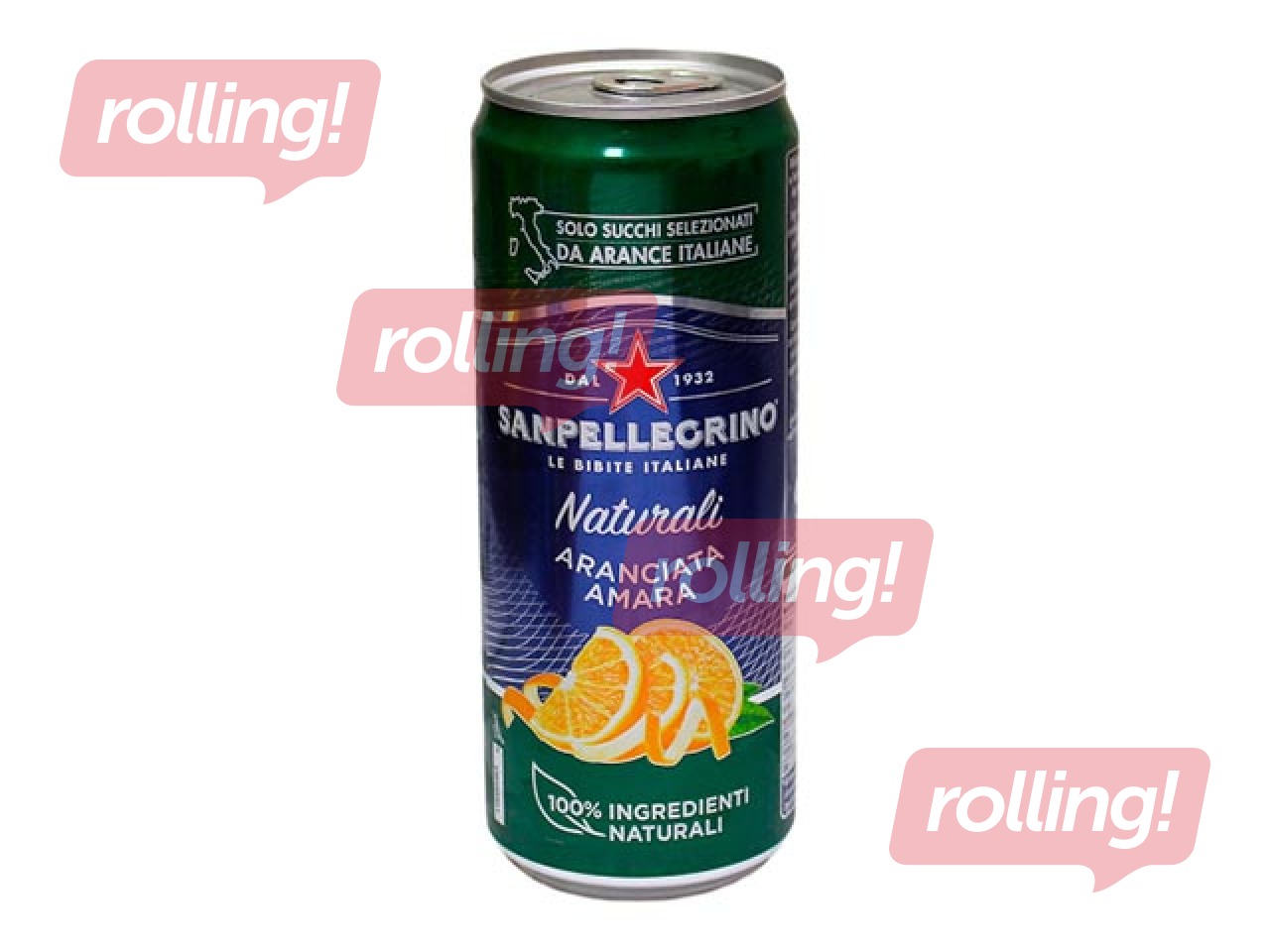 Gāzēts dzēriens Sanpellegrino Bitter Orange, skārdene, 330ml (Taras depozīts iekļauts cenā)