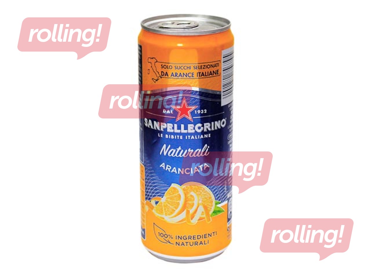 Gāzēts dzēriens Sanpellegrino Orange, skārdene, 330ml (Taras depozīts iekļauts cenā)