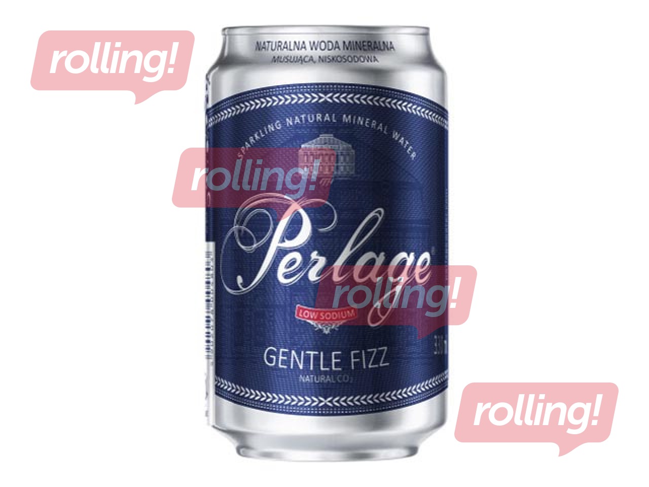 Minerālūdens Perlage, viegli gāzēts, skārdene, 330ml (Taras depozīts iekļauts cenā)