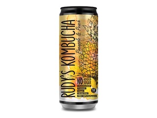 Комбуча Rudy's Kombucha, ананас и персик, банка, 330 мл