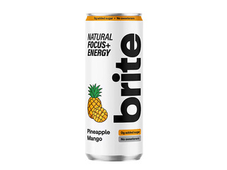 Energy drink Brite, pineapple-mango, 330ml (Deposit included in price)