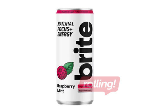 Enerģijas dzēriens Brite, avenes-piparmētras, 330ml (Taras depozīts iekļauts cenā)