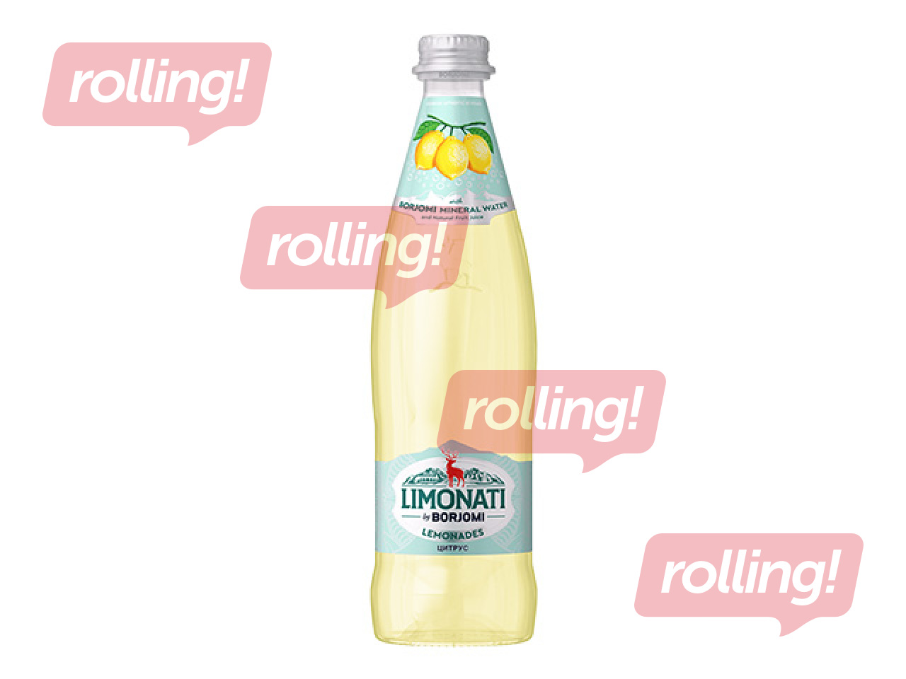 Gāzēts dzēriens Limonati by Borjomi ar citrusaugļiem, stikls, 500ml (Taras dep.iekļauts cenā)