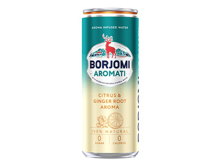Газированный напиток Borjomi Aromati Citrus Mix-Ginger, банка, 330ml (залог за тару включён в цену)
