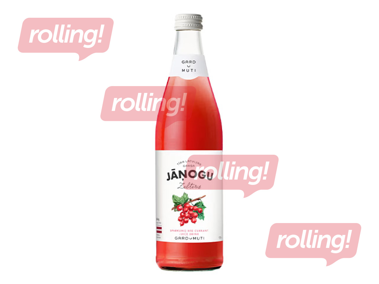 Gāzēts dzēriens Gardu Muti jāņogu zelteris, stikls, 500ml (Taras depozīts iekļauts cenā)