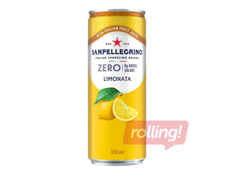 Gāzēts dzēriens Sanpellegrino Zero Limonata, skārdene, 330ml (Taras depozīts iekļauts cenā)