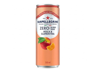 Carbonated drink Sanpellegrino Zero Peach & Clementin, can, 330ml (Container deposit included in th