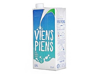 Piens Viens UHT, 3.2 %, 1L