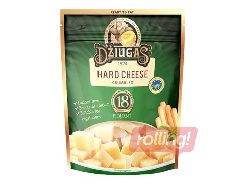 Hard cheese Dziuga Piquant crumbled 40%, 18 months, 100 g
