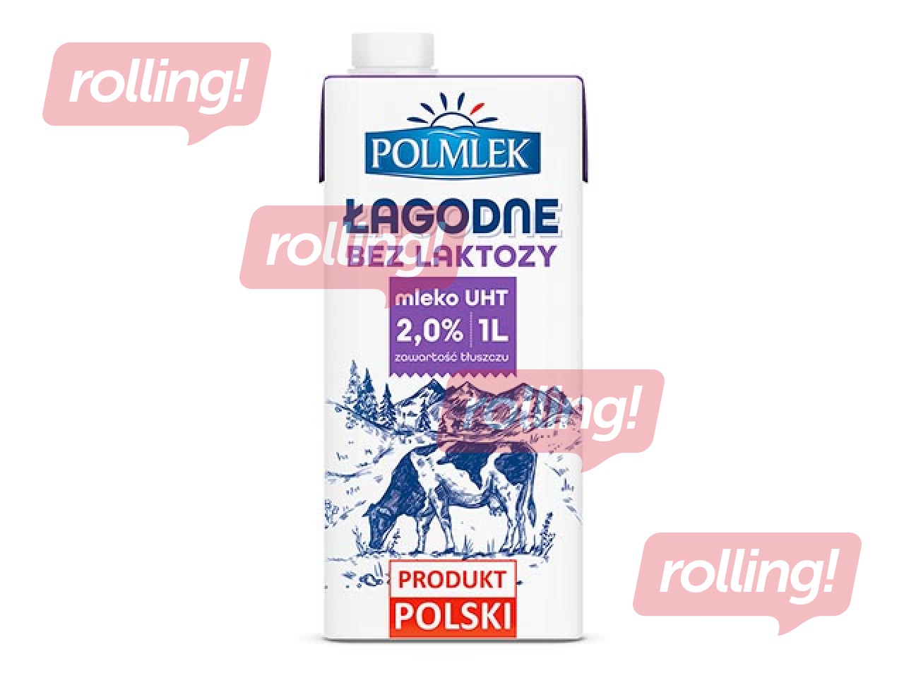 Молоко безлактозное Polmlek, 2%, 1Л