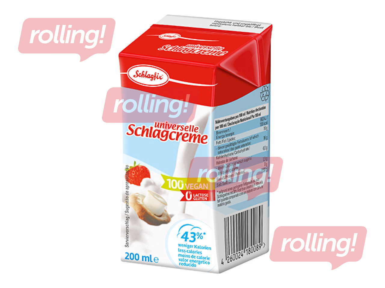 Saldais krējums Schlagfix, 43%, bez laktozes, 200ml