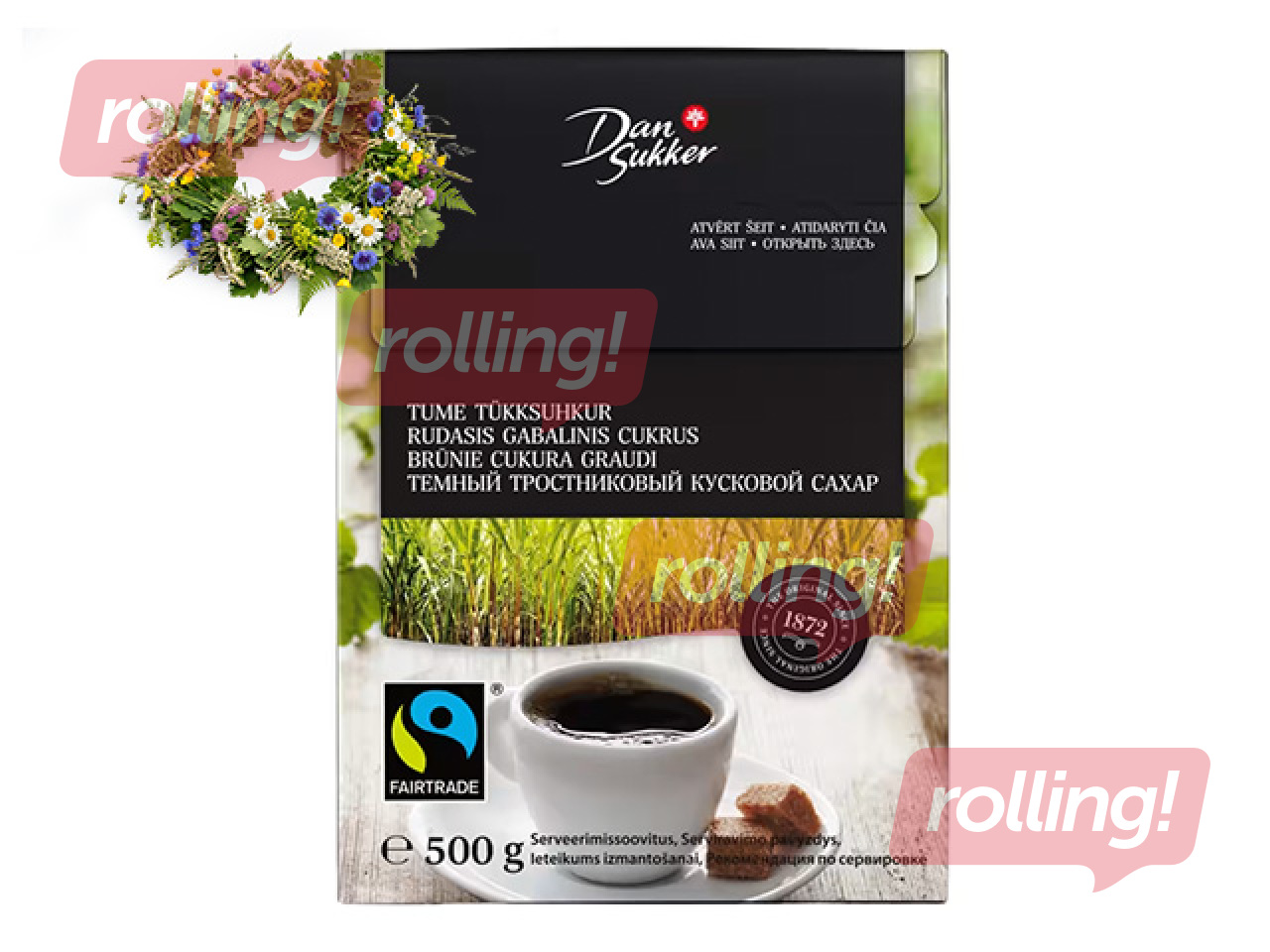 Cukurs brūnais graudos Dansukker, 500g +Līgo dāvana!