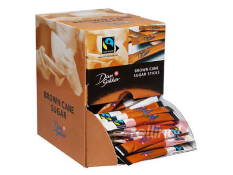 Cukurs brūnais, standziņās Dansukker, 225gab x 4g, 900g