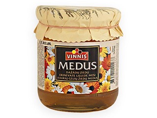 Medus dabīgais, dažādu ziedu, Vinnis, 500 g
