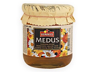 Natural multi-blossom honey, Vinnis, 500 g