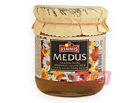 Medus dabīgais, dažādu ziedu, Vinnis, 300 g