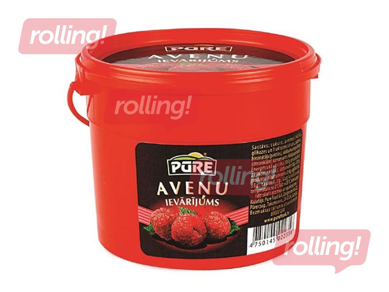 Raspberry jam Pūre, in a plastic bucket, 410g