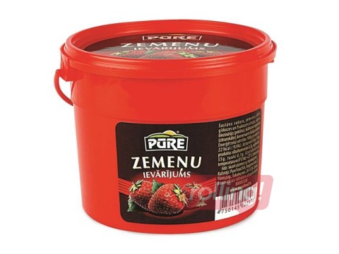 Strawberry jam Pūre, in a plastic bucket, 410g