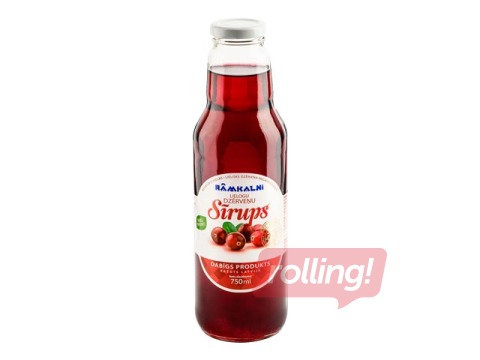 Sīrups Rāmkalni Lielogu Dzērveņu, dabīgs, 750ml (Taras depozīts iekļauts cenā)