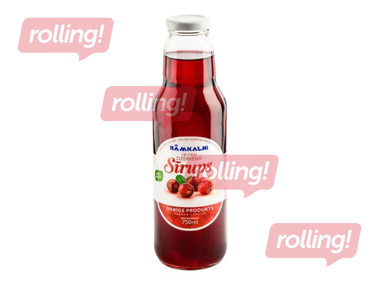 Sīrups Rāmkalni Lielogu Dzērveņu, dabīgs, 750ml (Taras depozīts iekļauts cenā)