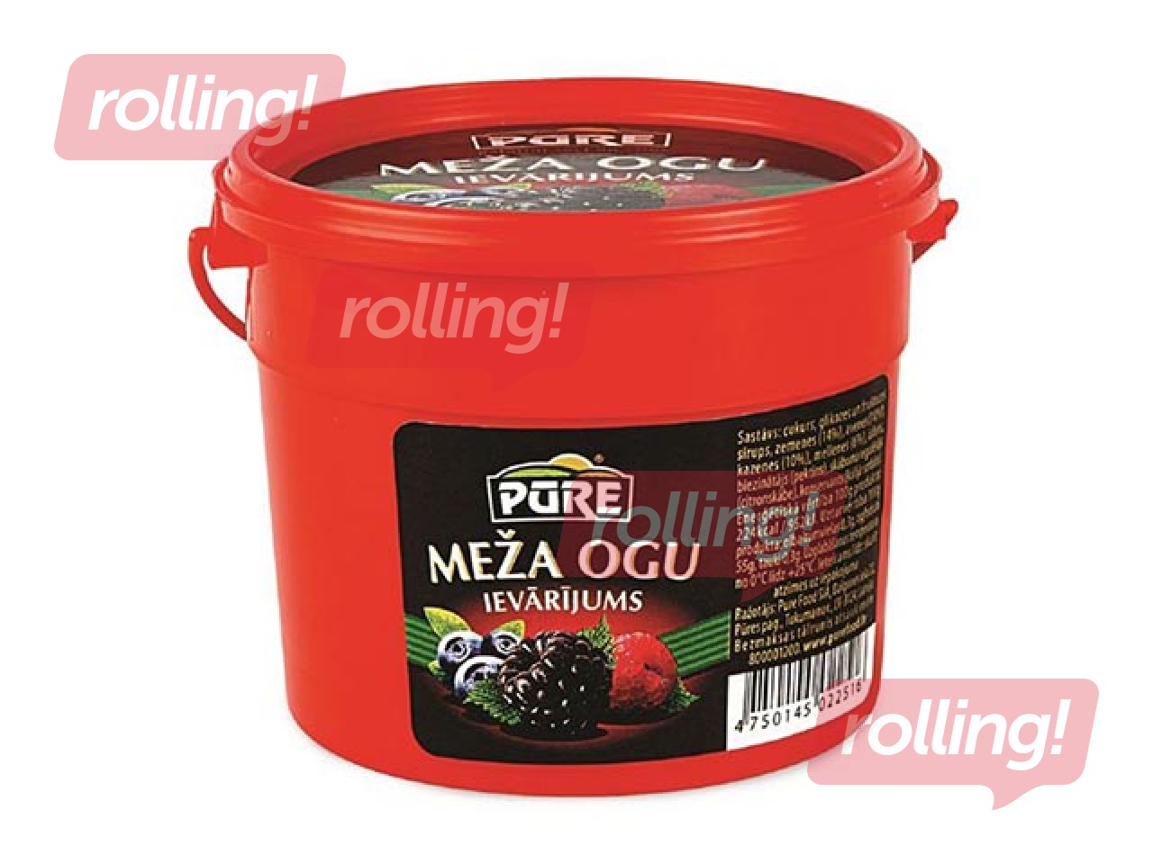 Ievārījums Pūre plastmasas spainītī, meža ogu 410g